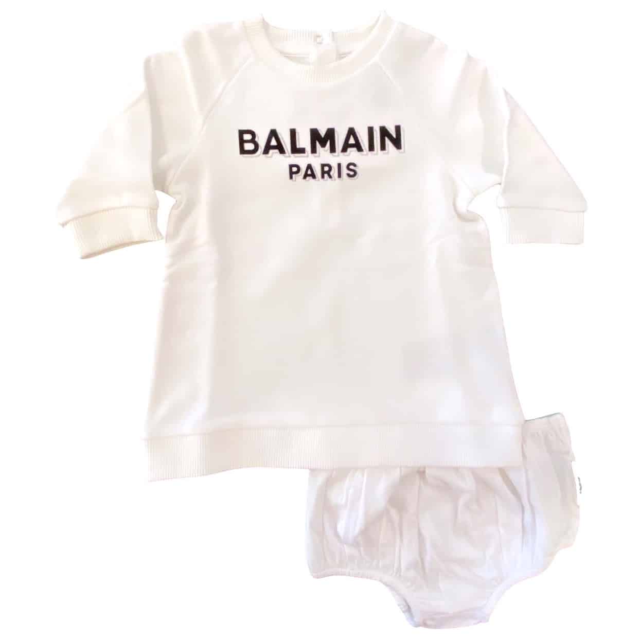 Balmain - Abito con coulotte - Bianco