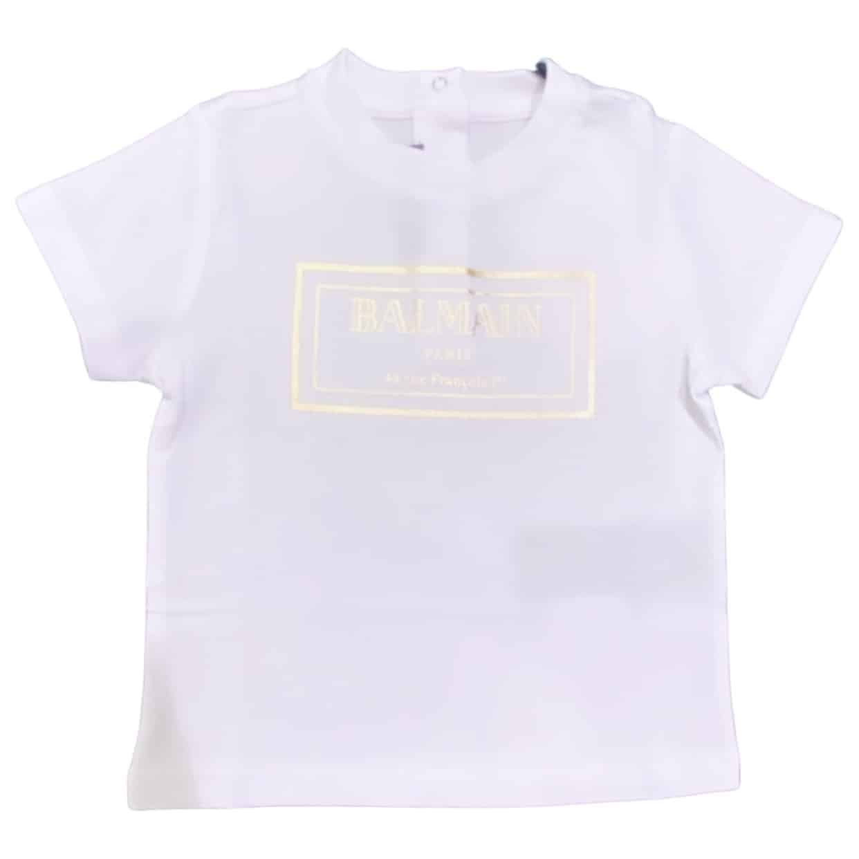 Balmain - T-shirt logo oro