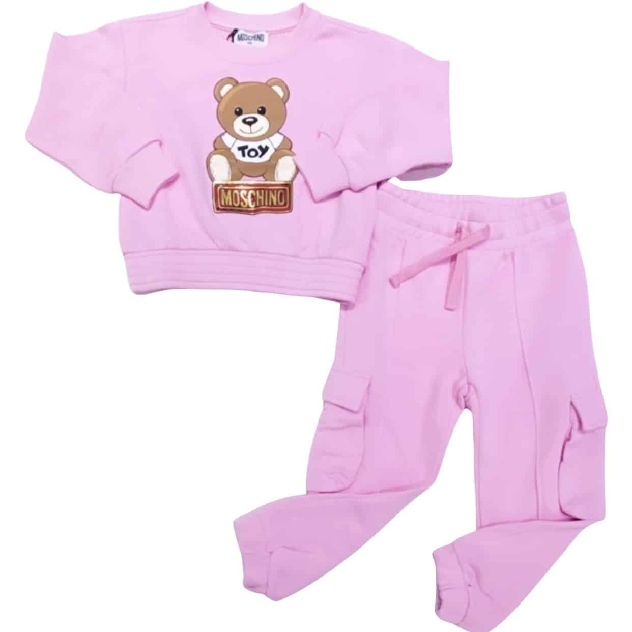 Moschino - Completo felpa e pantalone - rosa