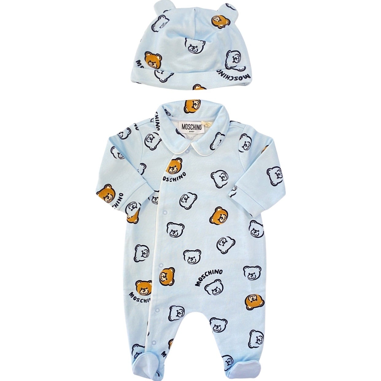 Moschino - Tutina e cappello orsetti - cielo