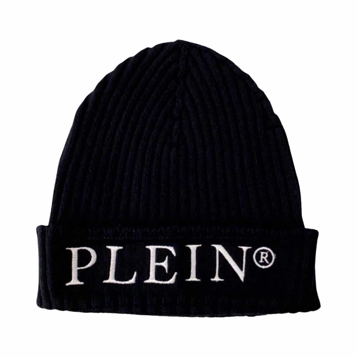 Philipp Plein - Cappello a costine nero con logo