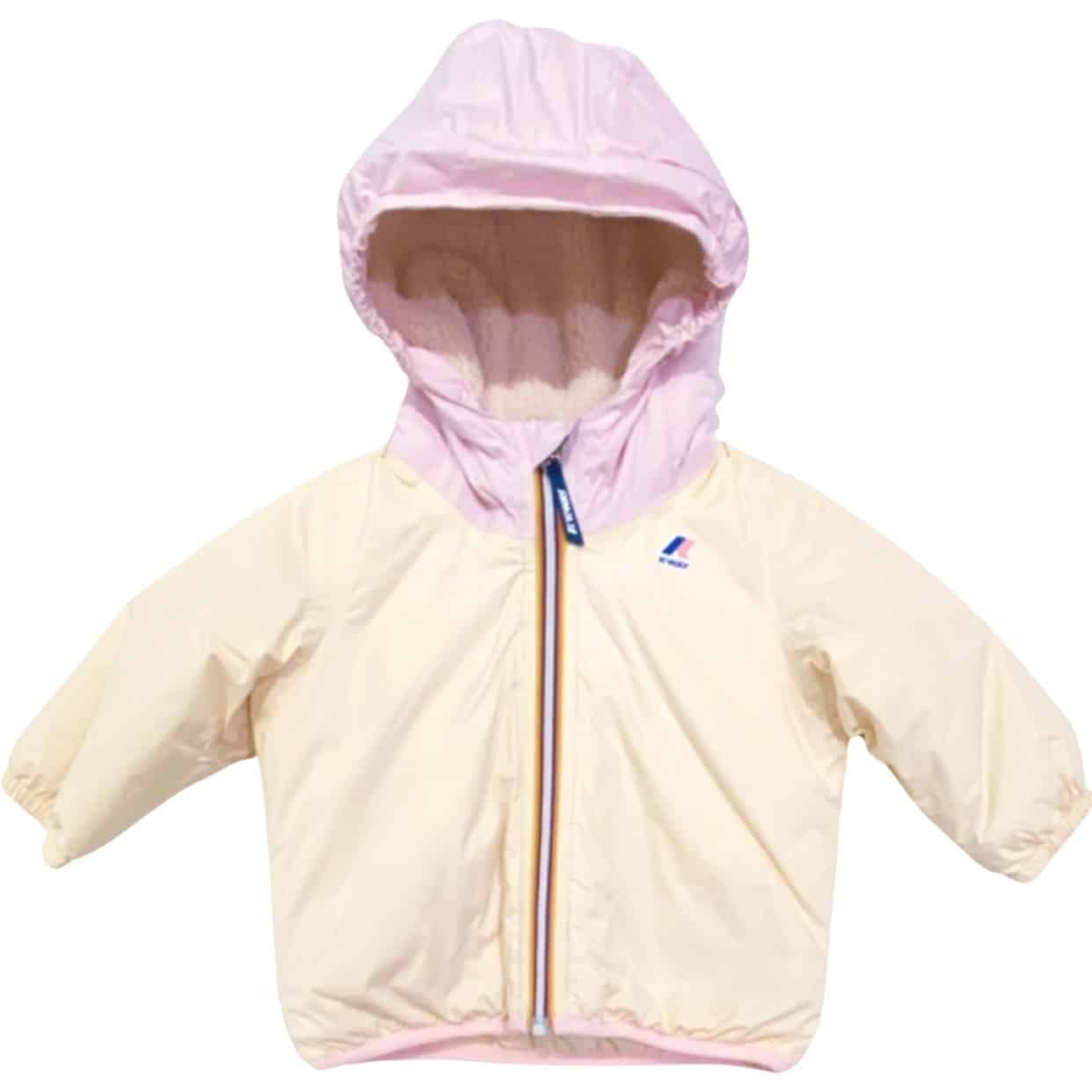 K-Way - Giubbino pecorella - Panna rosa